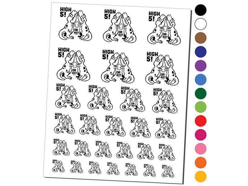 Tyrannosaurus Rex T-Rex Dinosaur Friends Can&#x27;t High Five Temporary Tattoo Water Resistant Fake Body Art Set Collection