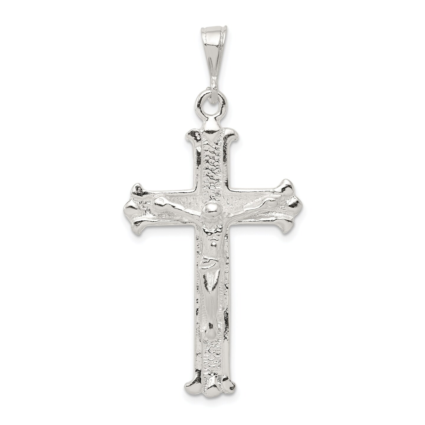 Sterling Silver Crucifix Pendant Religious Jewelry 49.9mm x 23.6mm