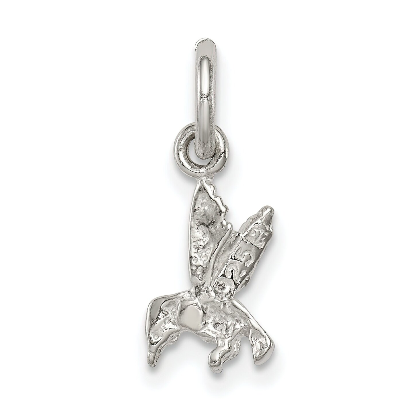Sterling Silver Hummingbird Charm Pendant Bird Jewelry 12 X 8mm