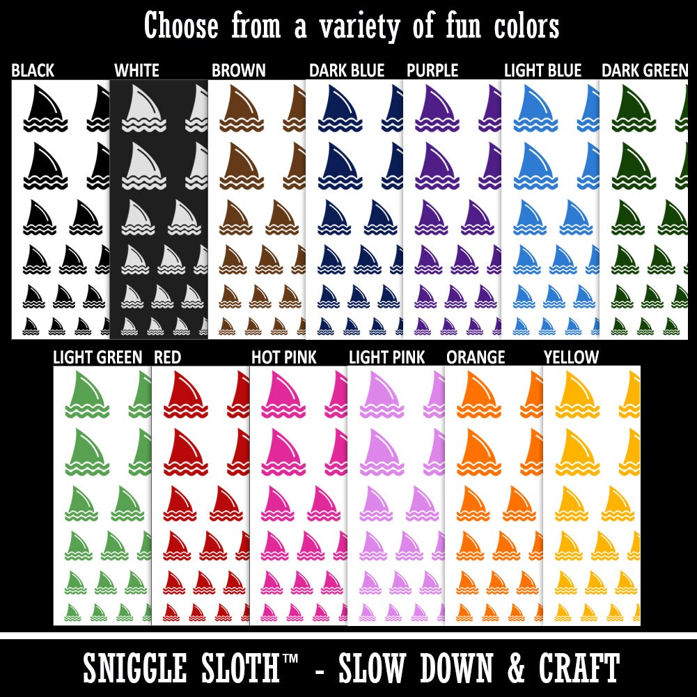 Shark Fin in Water Temporary Tattoo Water Resistant Fake Body Art Set Collection