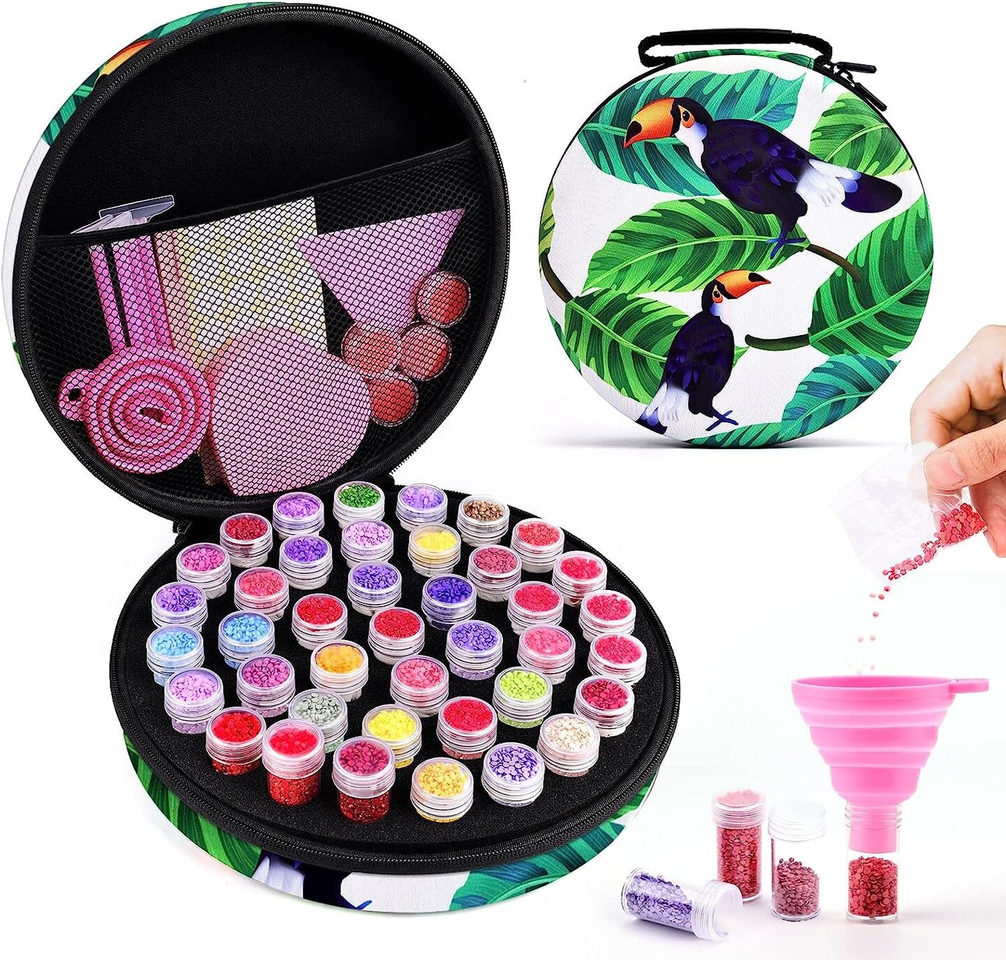 ARTDOT Diamond Painting Storage Containers, 30 Slots Diamond Painting  Accessories Shockproof Jars for Jewelry Beads Rings Charms Glitter  Rhinestones in 2023