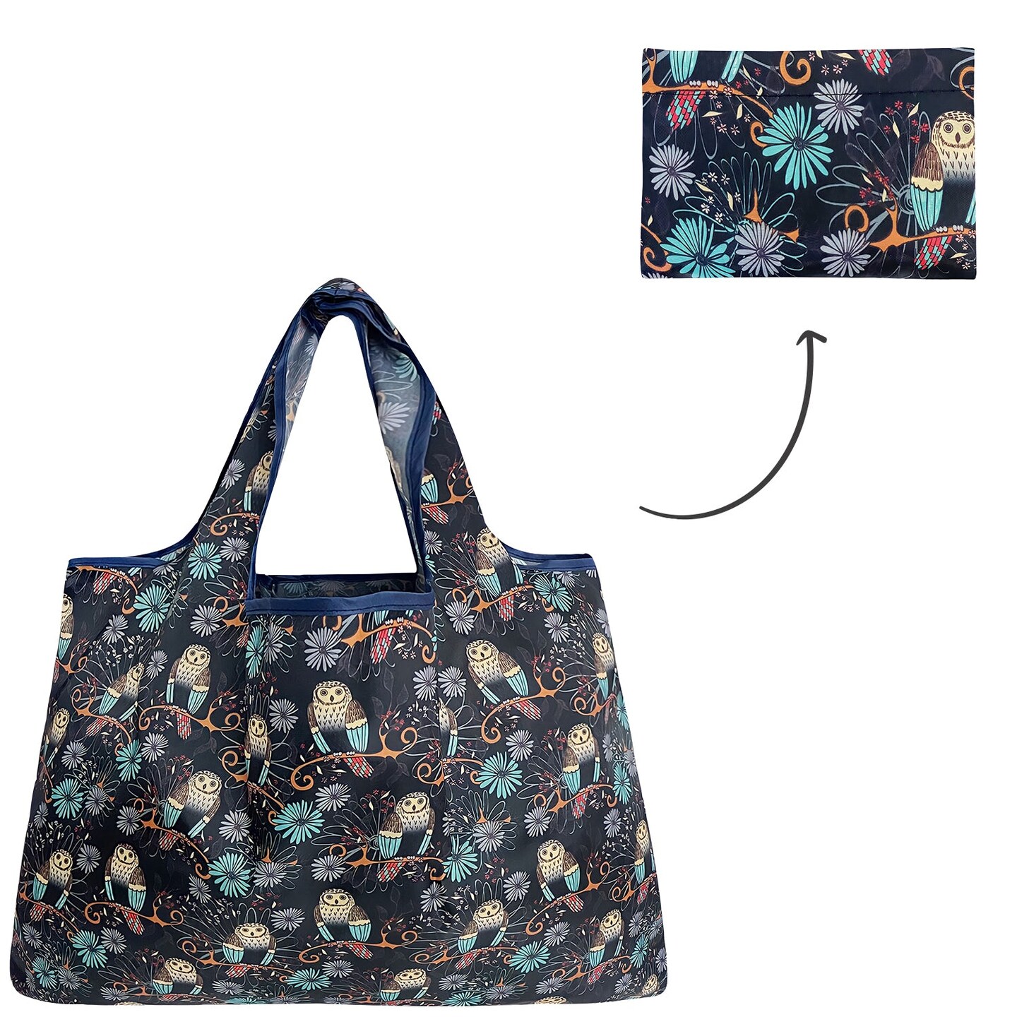 Wrapables Large Foldable Tote Nylon Reusable Grocery Bags