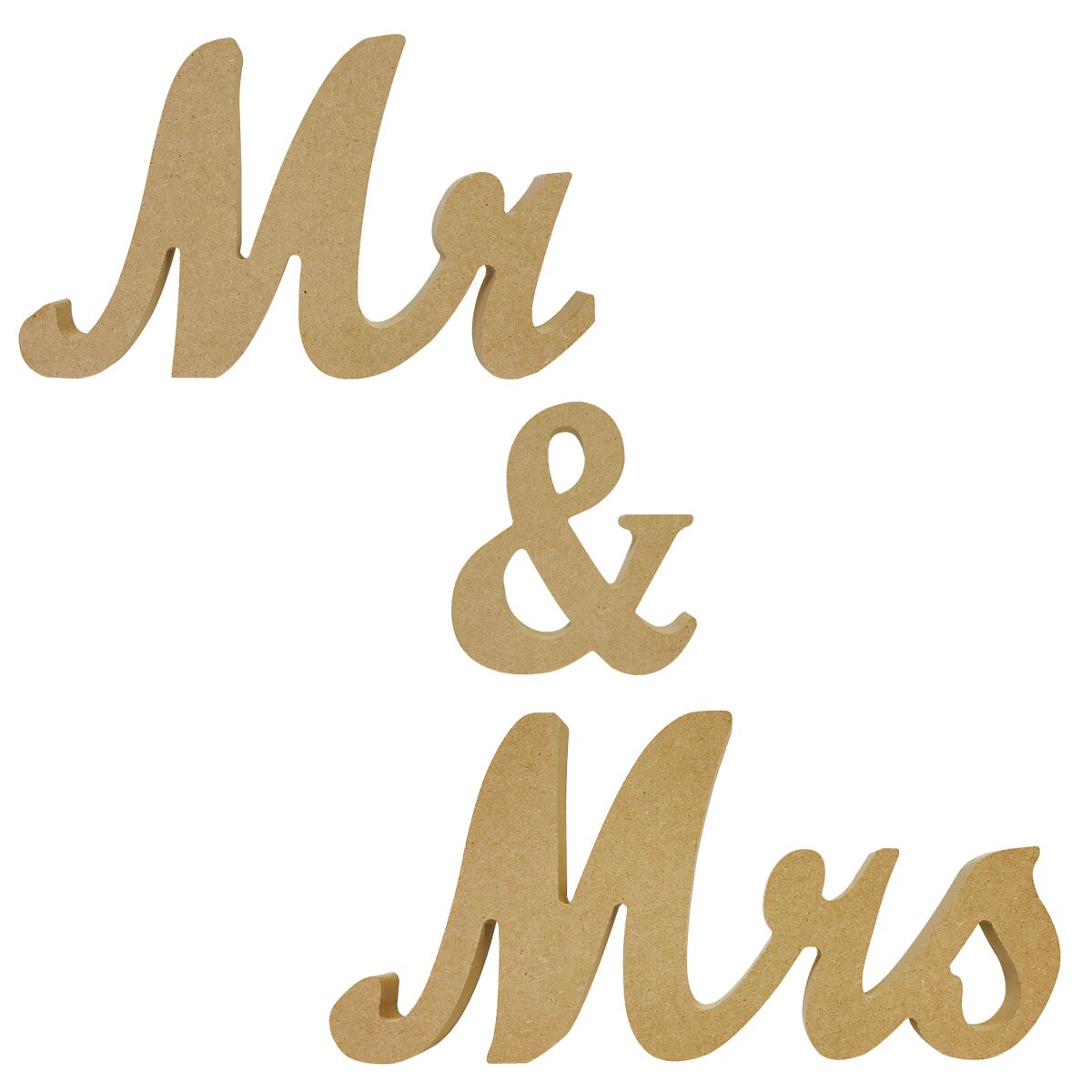 Wrapables Mr &#x26; Mrs Elegant Wooden Letter Wedding Sign, Party Decoration for Photos and Table