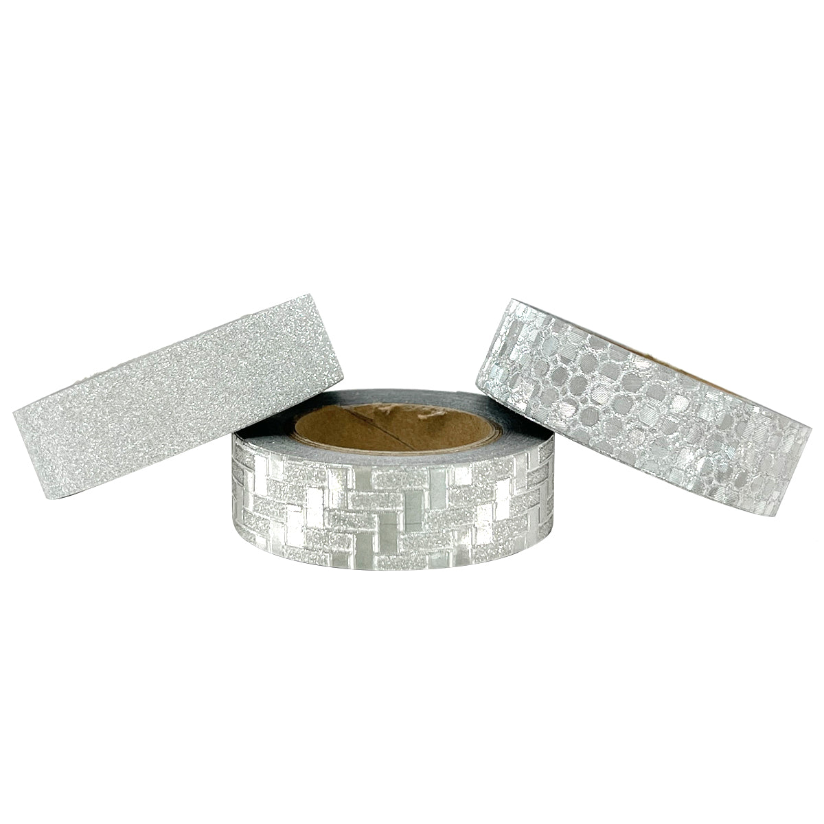 Wrapables Glitter and Shine Washi Tapes Decorative Masking Tapes (Set of 3)