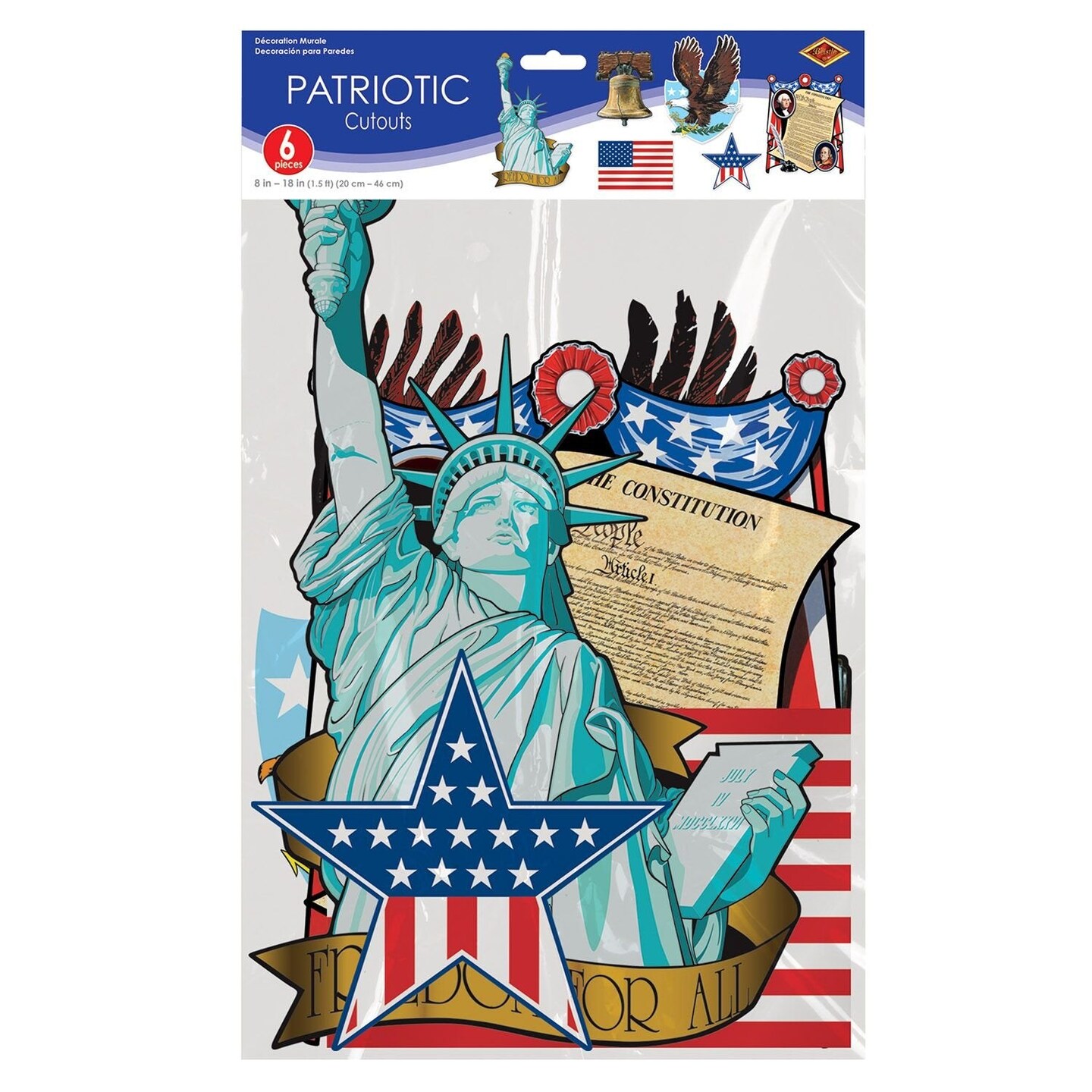 Patriotic Cutouts Patriotic Decorations - 6pcs