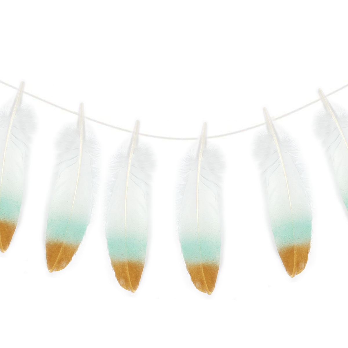 Wrapables Gold Dipped Feathers, Bohemian Decorations for Weddings, Parties, DIY Art Projects