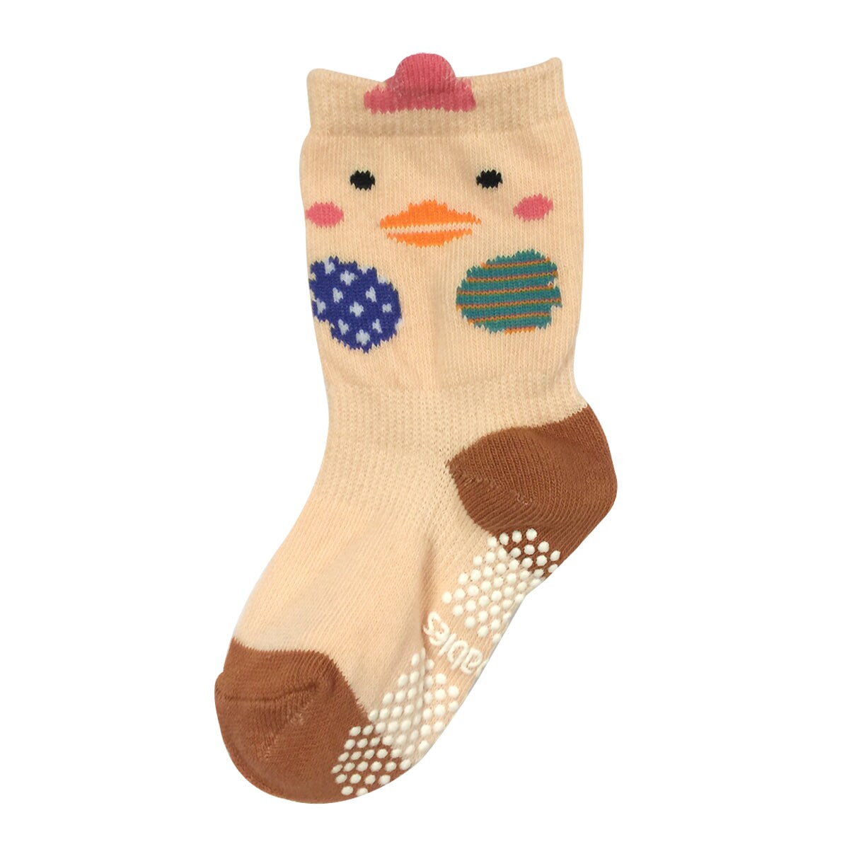 Wrapables Peek A Boo Animal Non-Skid Toddler Socks (Set of 6), Zoo Animals Large