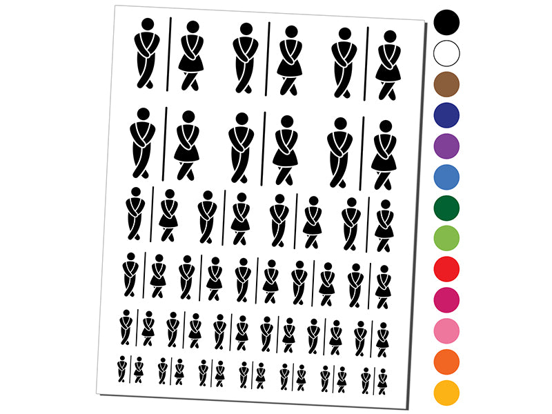 Funny Bathroom Unisex Men Women Temporary Tattoo Water Resistant Fake Body Art Set Collection