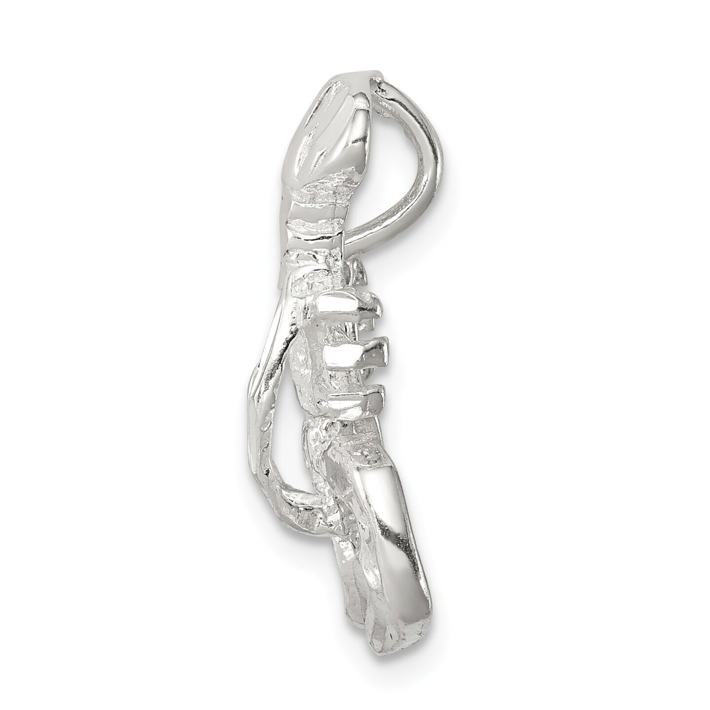 Sterling Silver Lobster Chain Slide Charm Pendant Jewerly 21mm x 11mm