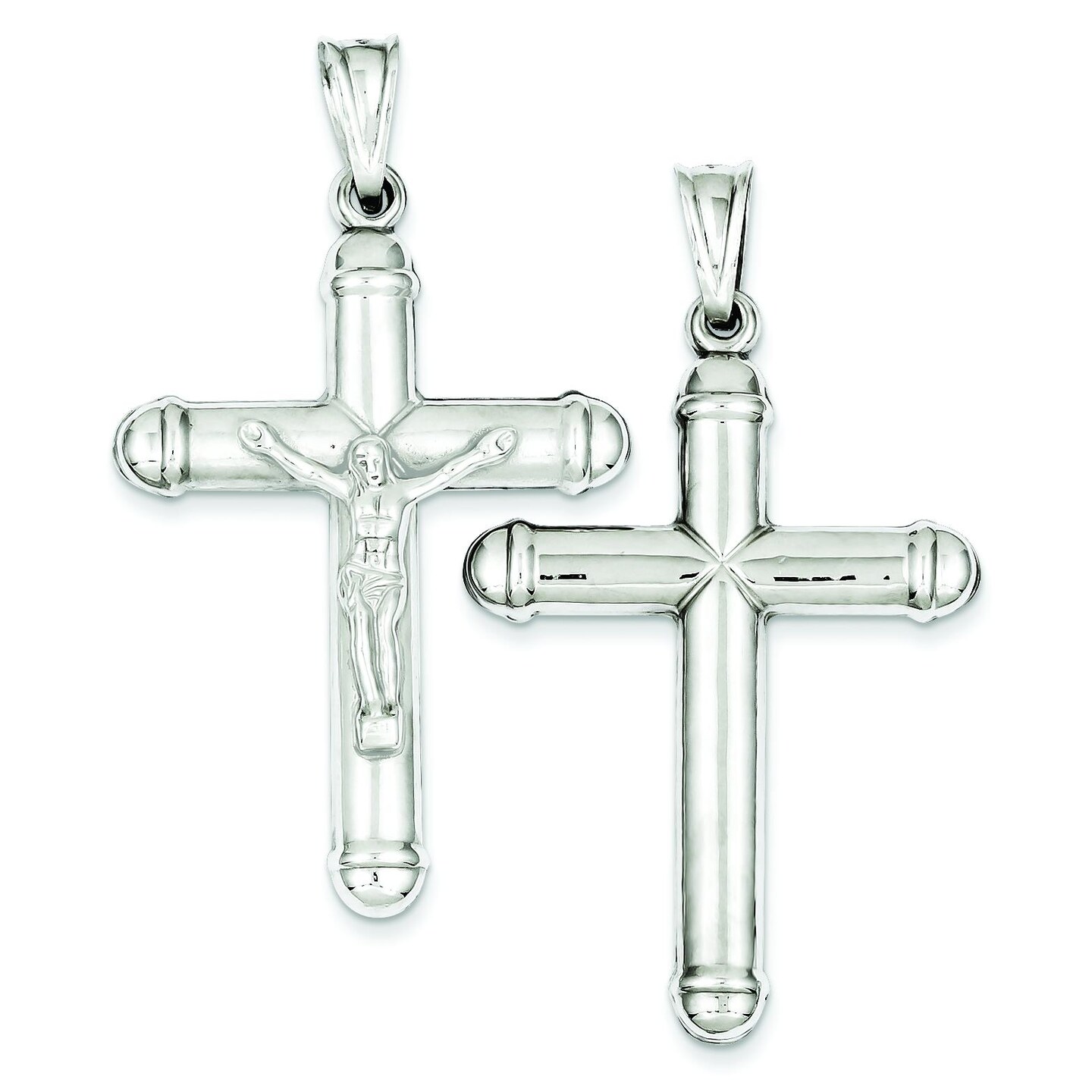 Sterling Silver Crucifix Pendant Jewerly 56.8mm x 32.5mm