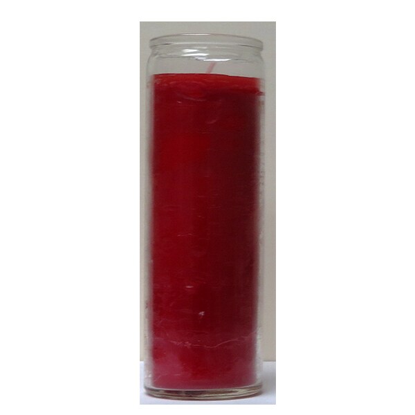 Prayer Glass Candle Solid Red