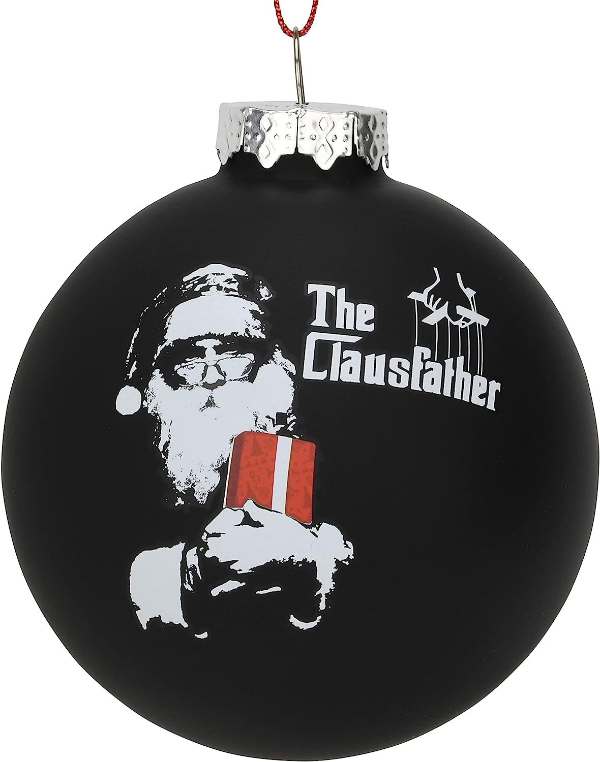 Tree Buddees The Clausfather Movie Poster Parody Funny Glass Christmas Ornaments