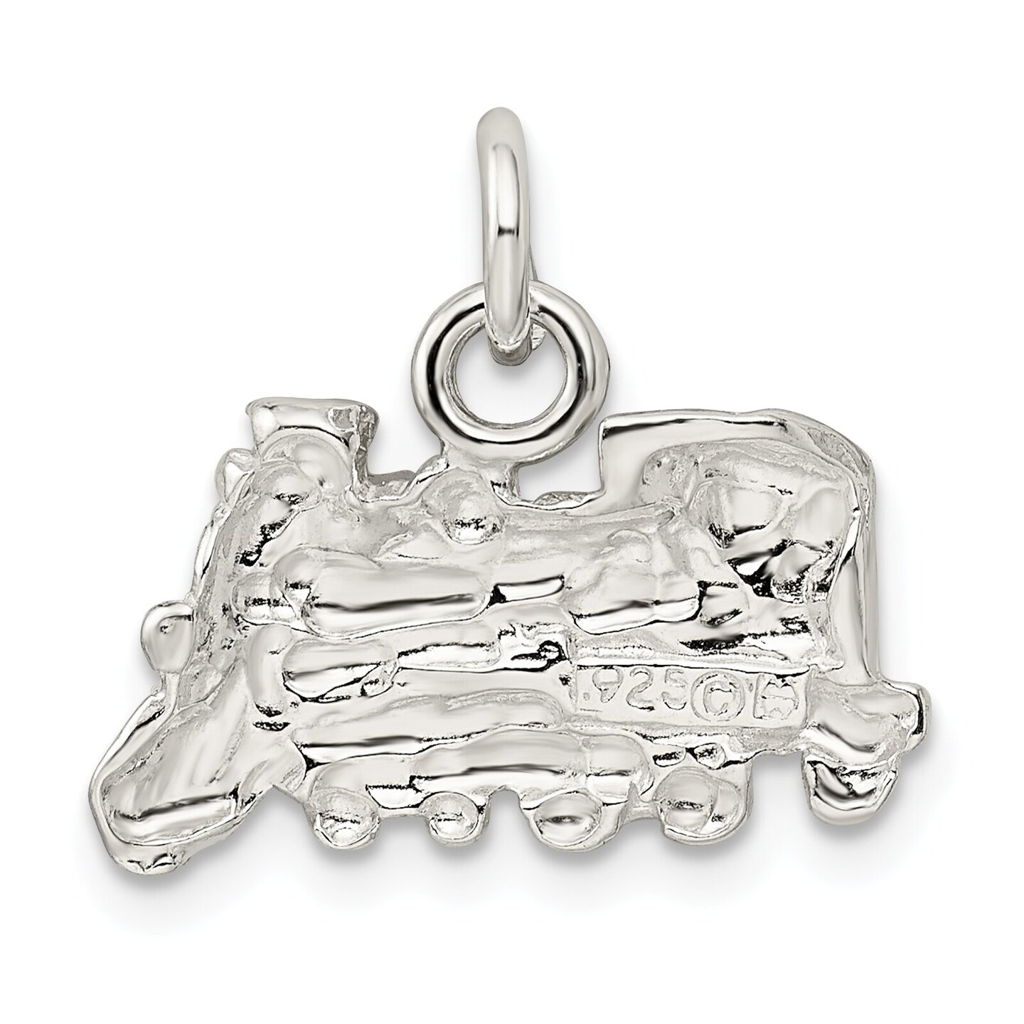 Sterling Silver Train Charm Locomotive Pendant Jewelry 22mm x 12mm