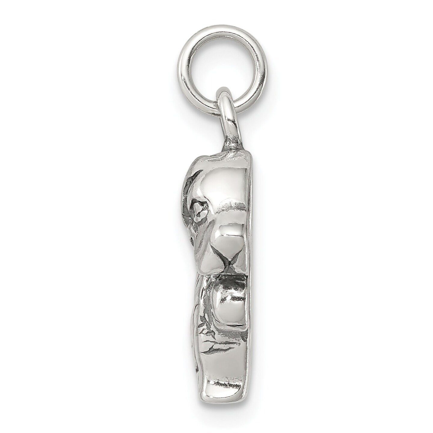 Sterling Silver Antiqued St. Bernard Charm Dog Jewelry 15mm x 10mm