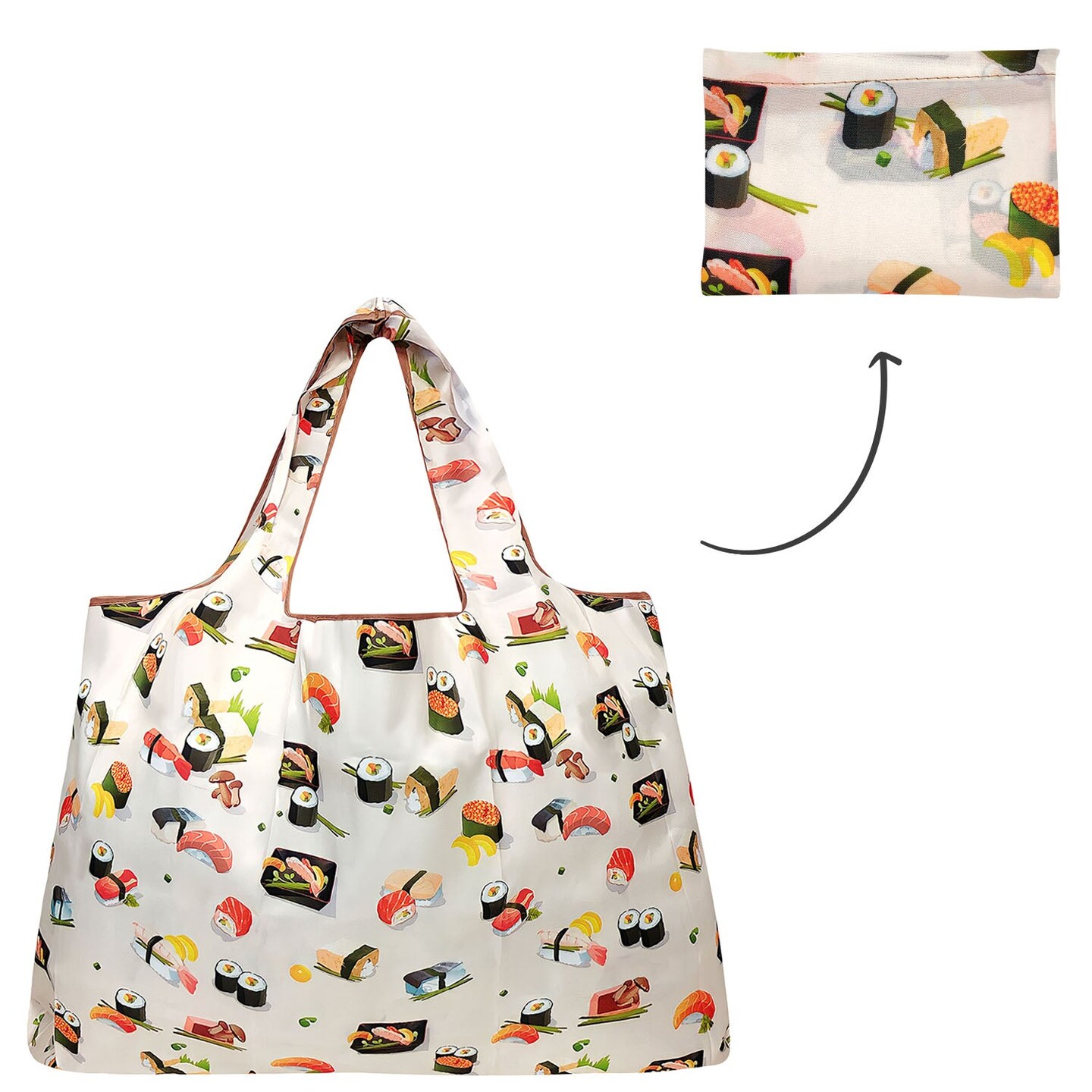 Wrapables Large Foldable Tote Nylon Reusable Grocery Bag