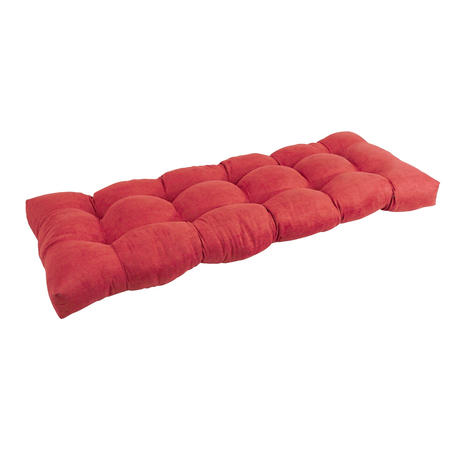 51 inch by 19 inch Tufted Solid Microsuede Bench Cushion Red Color Michaels