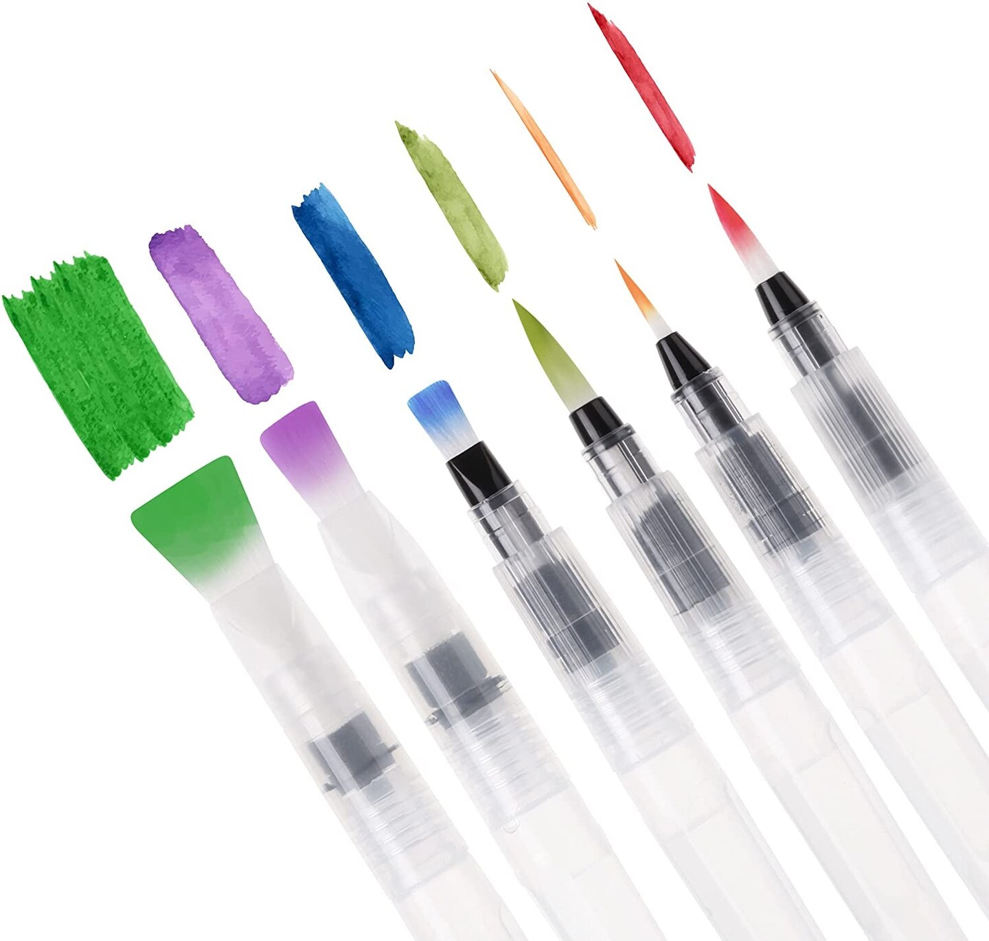 Watercolor Brush Pens, 6 Pcs, Water Brush Pens for Watercolor, Water Color  Pen, Watercolor Paint Pens, Refillable Watercolor Brush Pens, Water Paint  Brush, Water Brushes for Watercolor