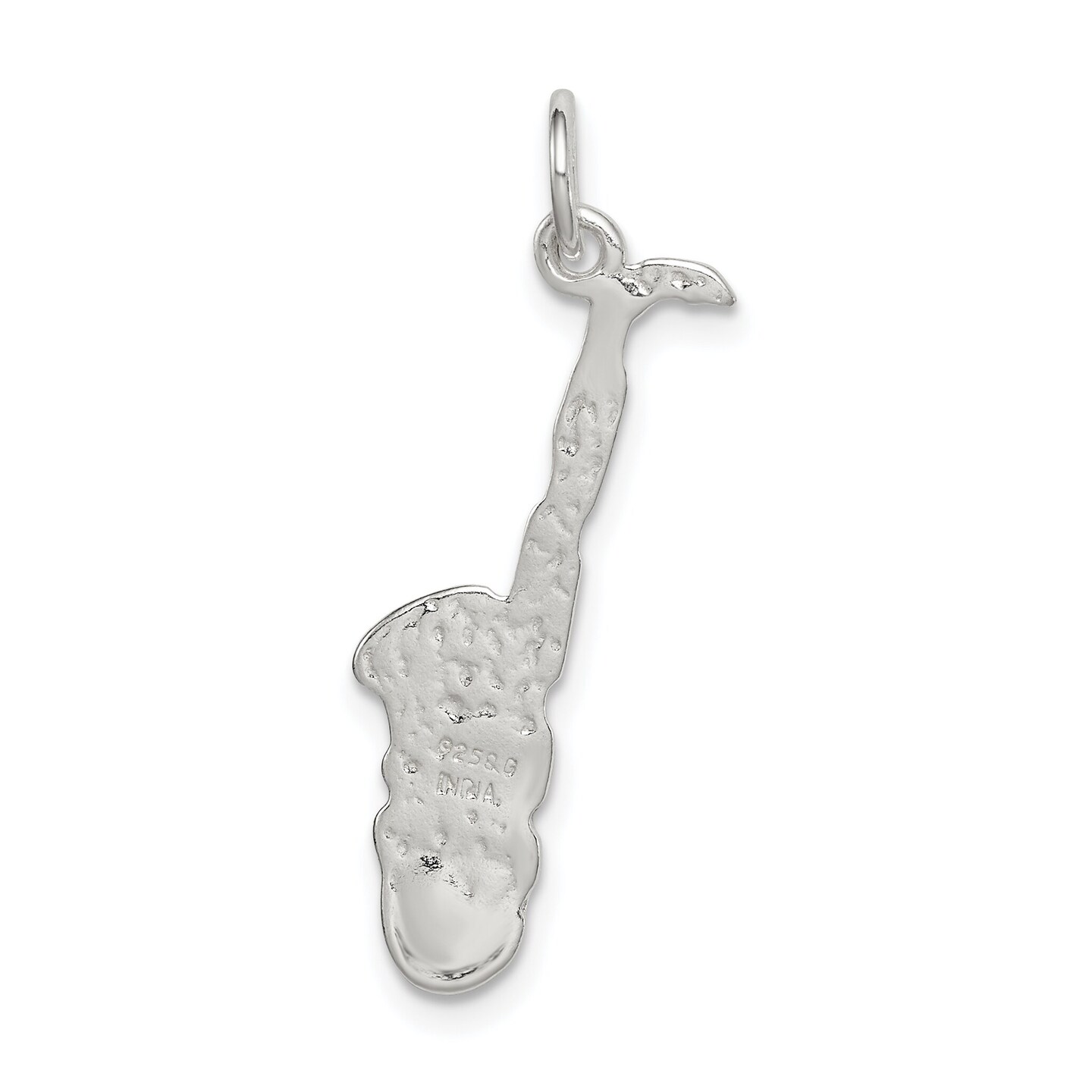 Sterling Silver Saxophone Charm Pendant Music Jewelry 27mm x 10mm
