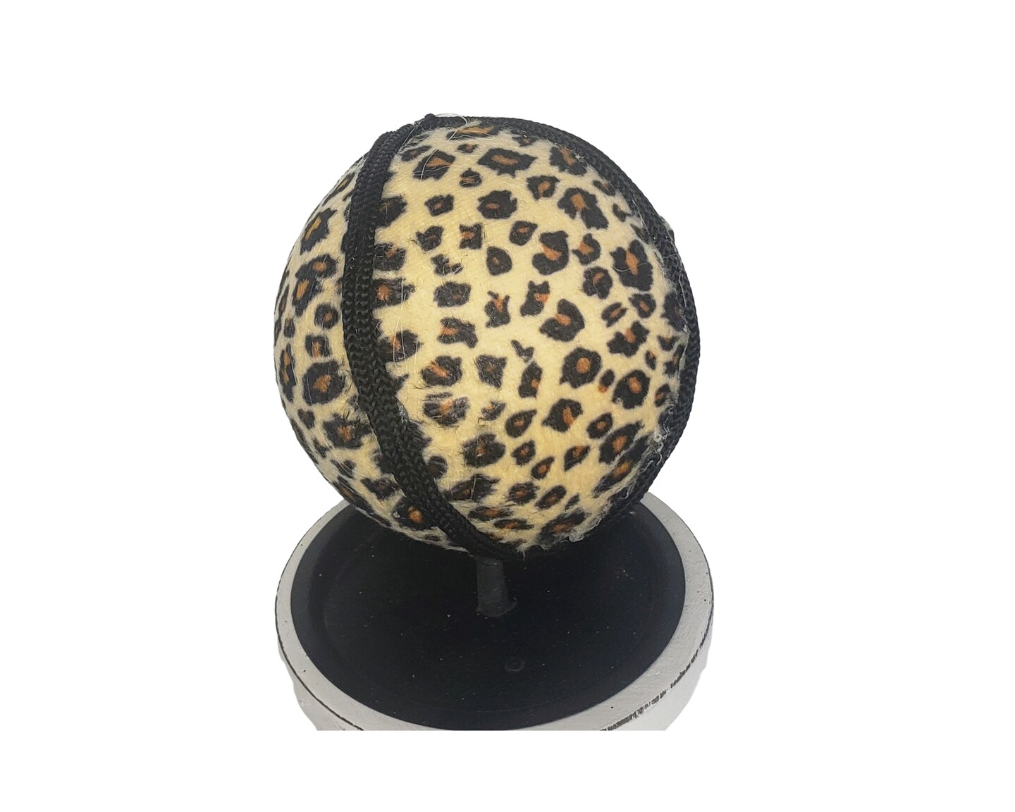 Natural Elegance: 4-Inch Animal Print Fabric/Foam Ornament - Natural Brown-(128893)