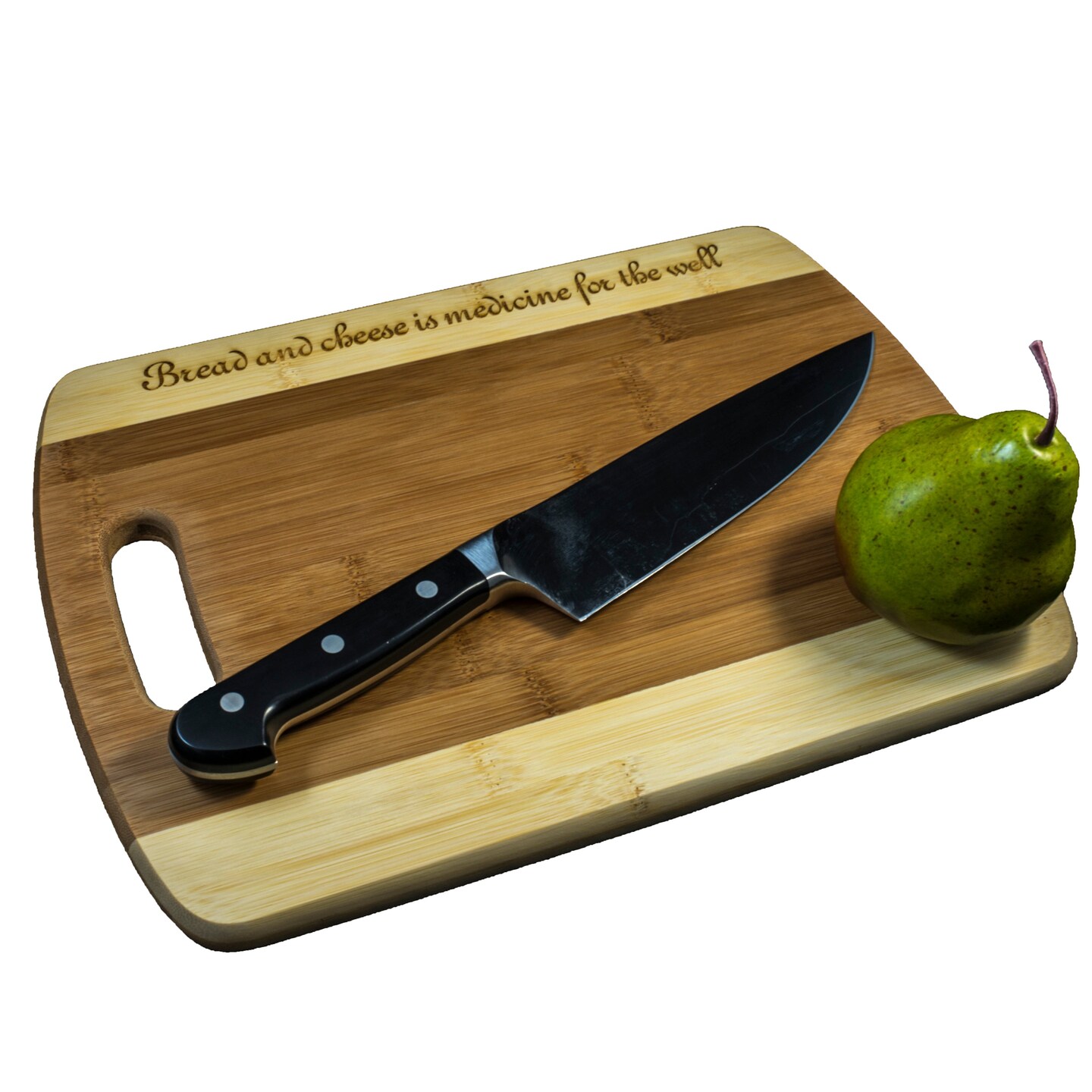 bread and cheese is medicine for the well Cutting Board Bamboo CTCBTT14