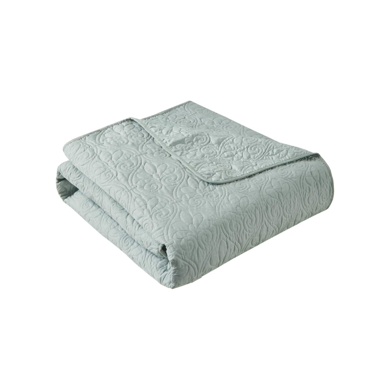 Madison Park Quebec Oversized Quilted Throw Seafoam 60x70