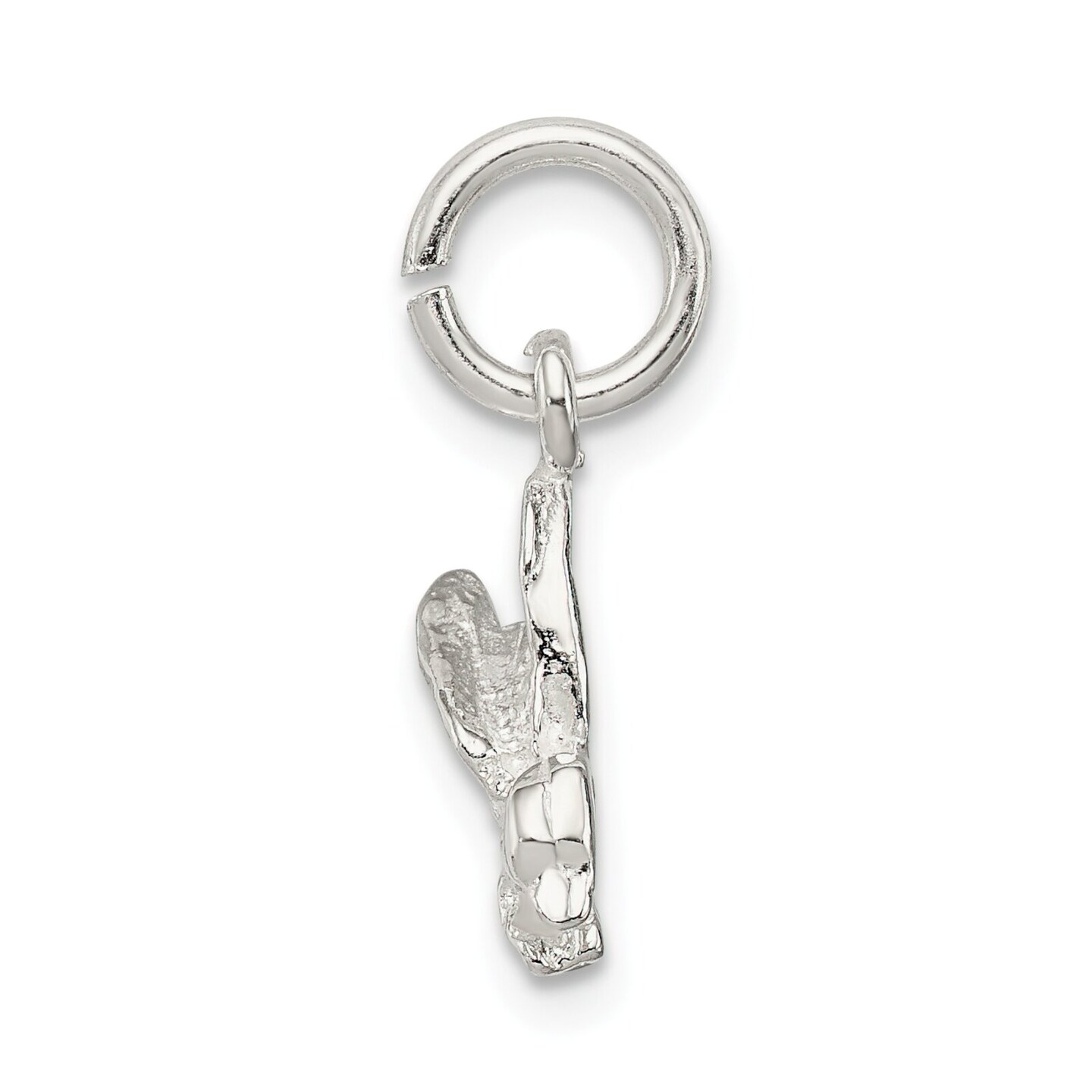 Sterling Silver Hummingbird Charm Pendant Bird Jewelry 12 X 8mm 