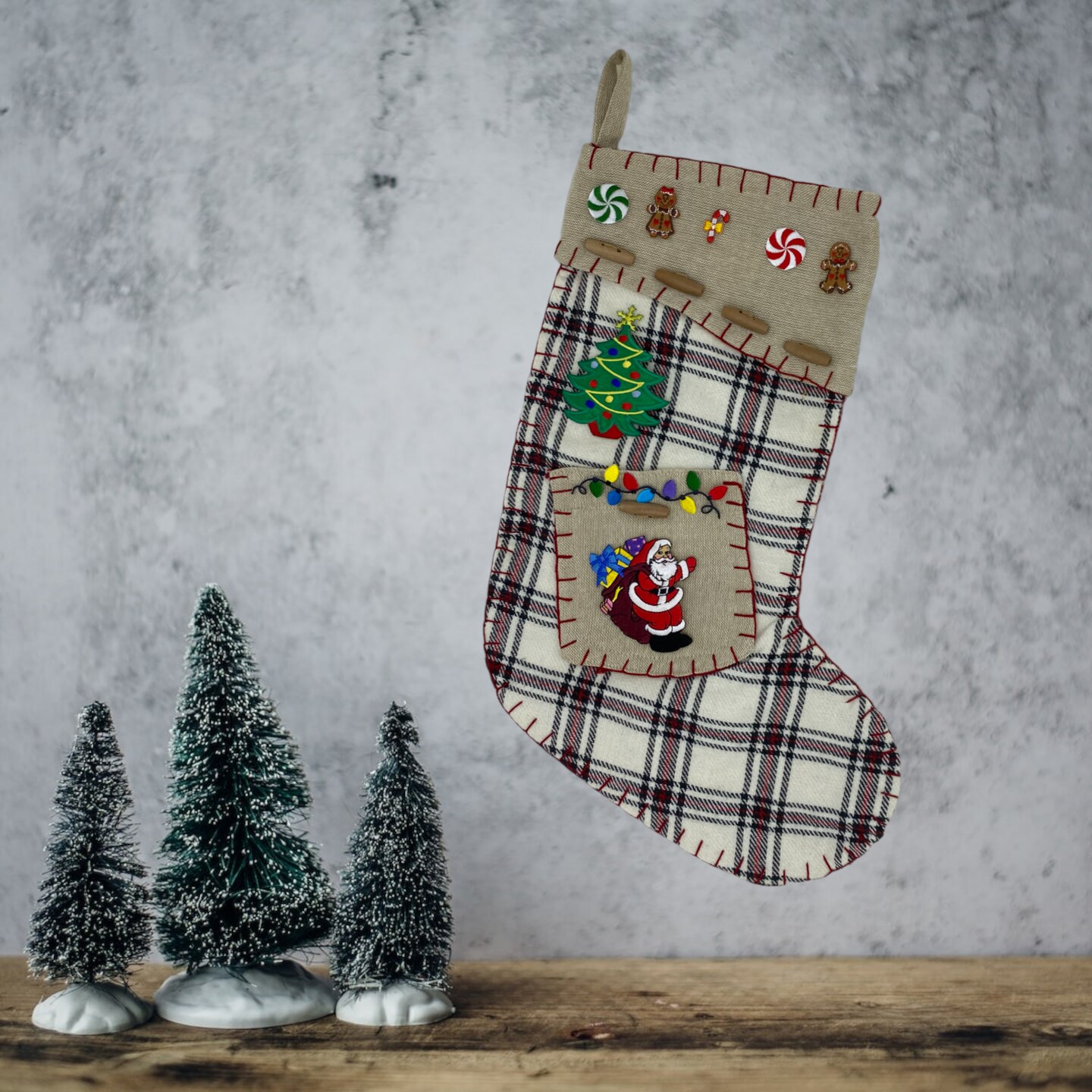 Christmas Tree, Embroidered, Iron on Patch
