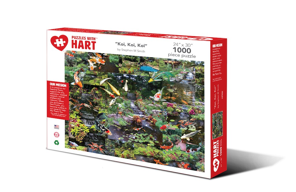 Hart 24&#x22;x30&#x22; 1000 pc Premium Jigsaw Puzzle - Koi by Jokerst Gardens