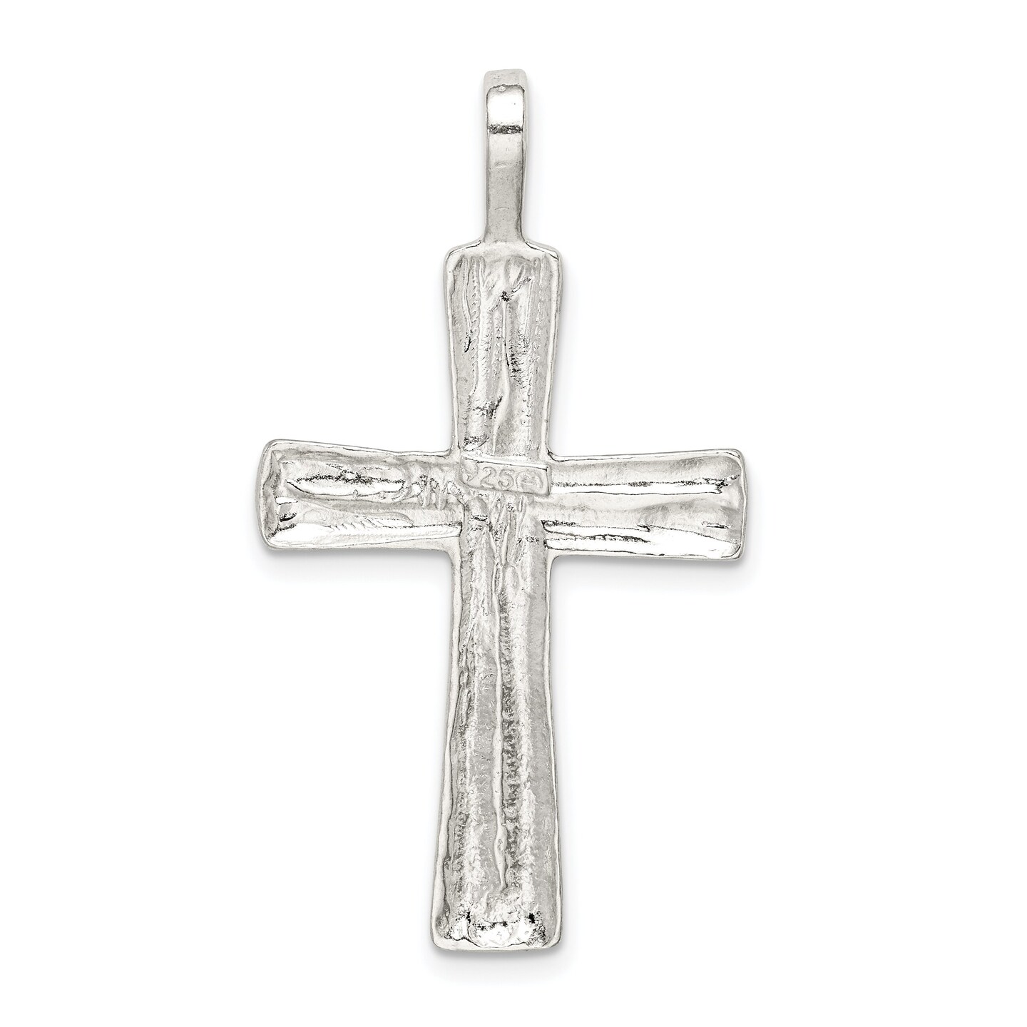 Sterling Silver Cross Charm Religious Jewelry 40mm x 22mm