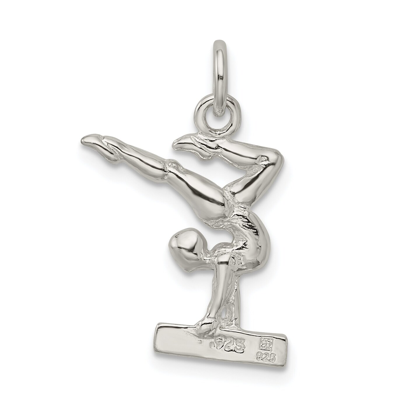 Sterling Silver Gymnast Charm Pendant Gymnastics
