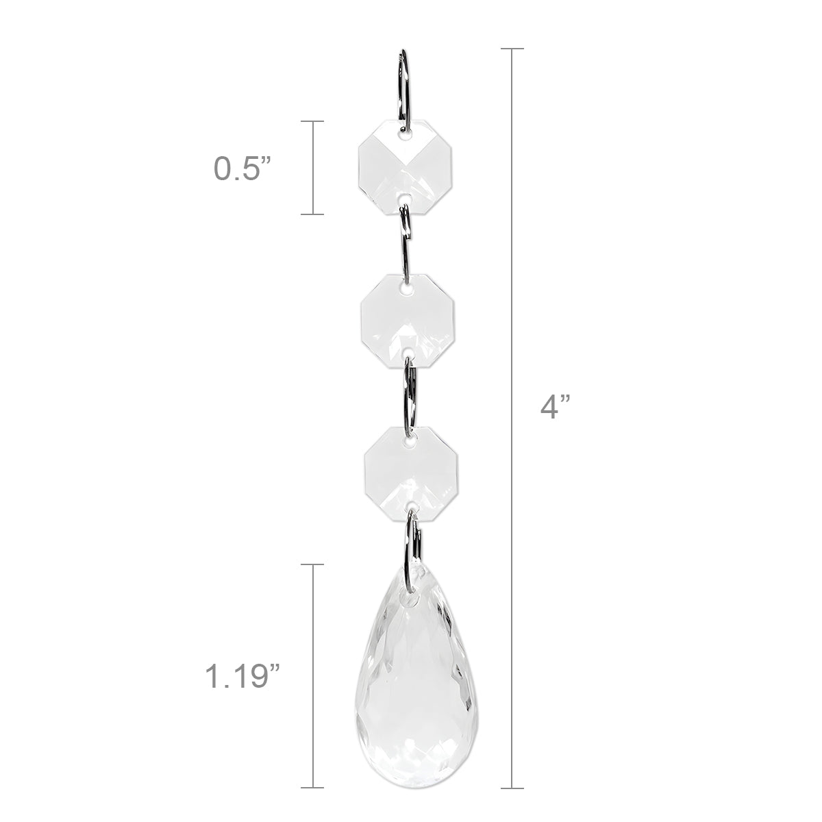 Wrapables Acrylic Hanging Crystal Bead Strands for Chandeliers