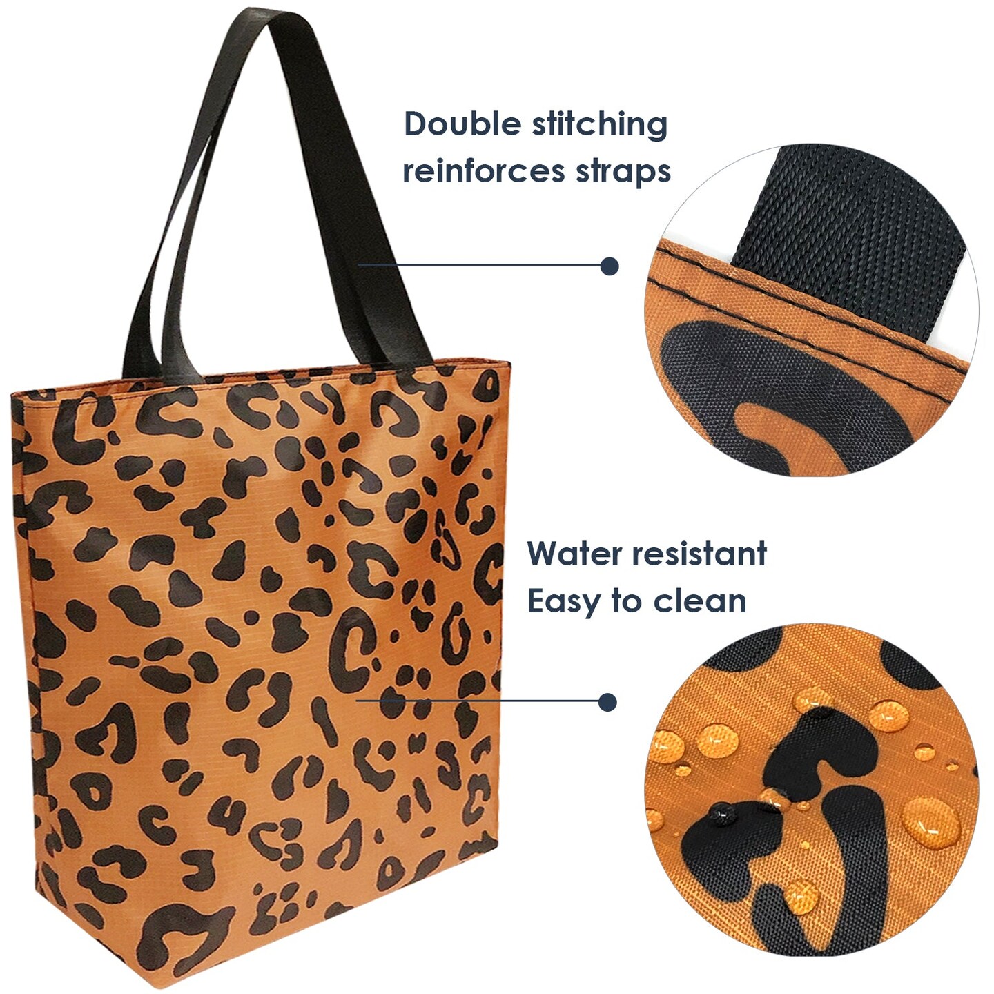 Wrapables Carryall Shopping Travel Tote Bag with Durable Ripstop Polyester - Foldable, Waterproof, and OEKO-TEX Certified
