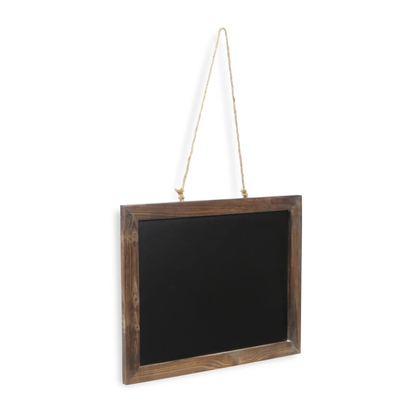 Contemporary Home Living 19" Black and Brown Solid Wooden Hanging