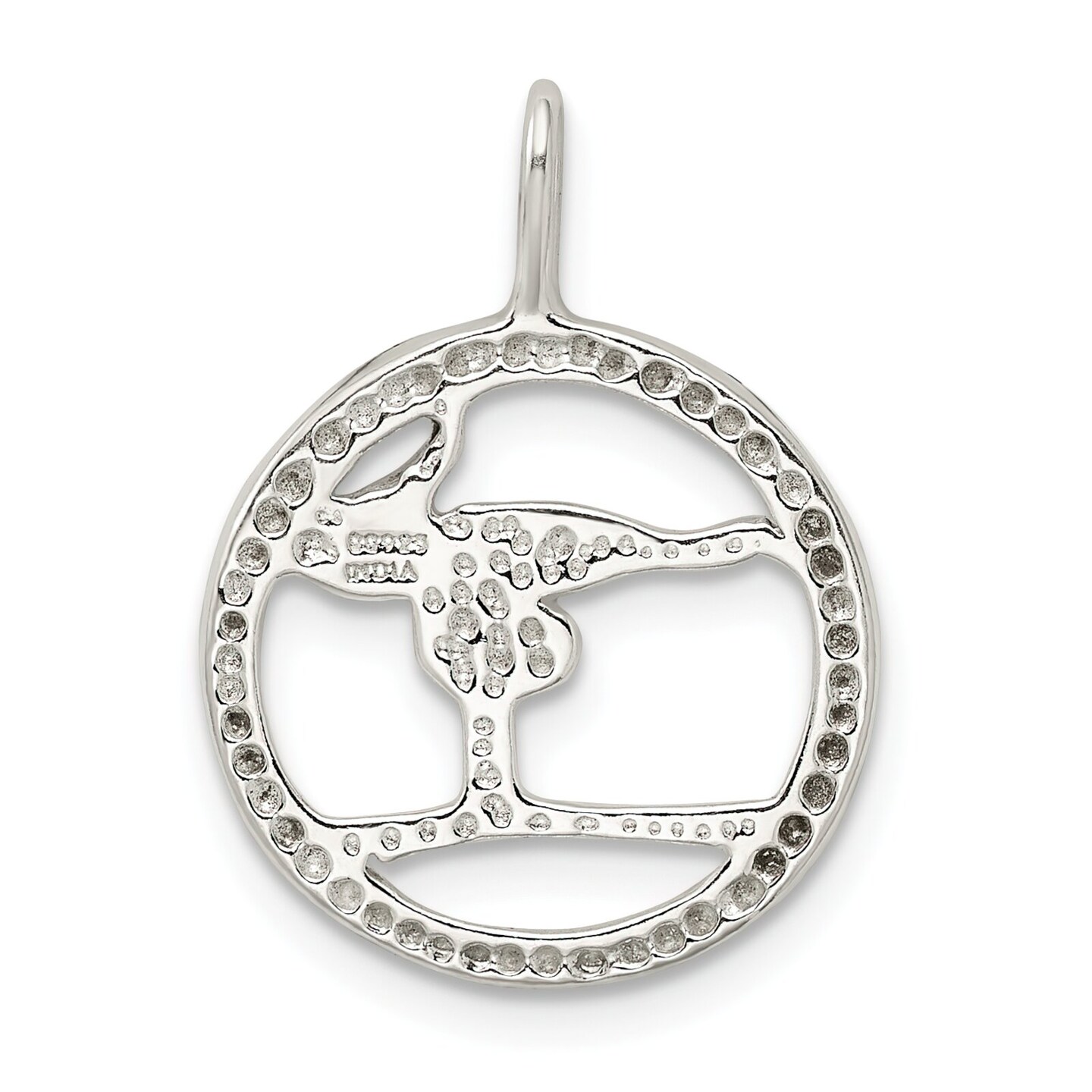 Sterling Silver Gymnastics Charm Gymnast FindingKing Jewerly 23mm x 17mm
