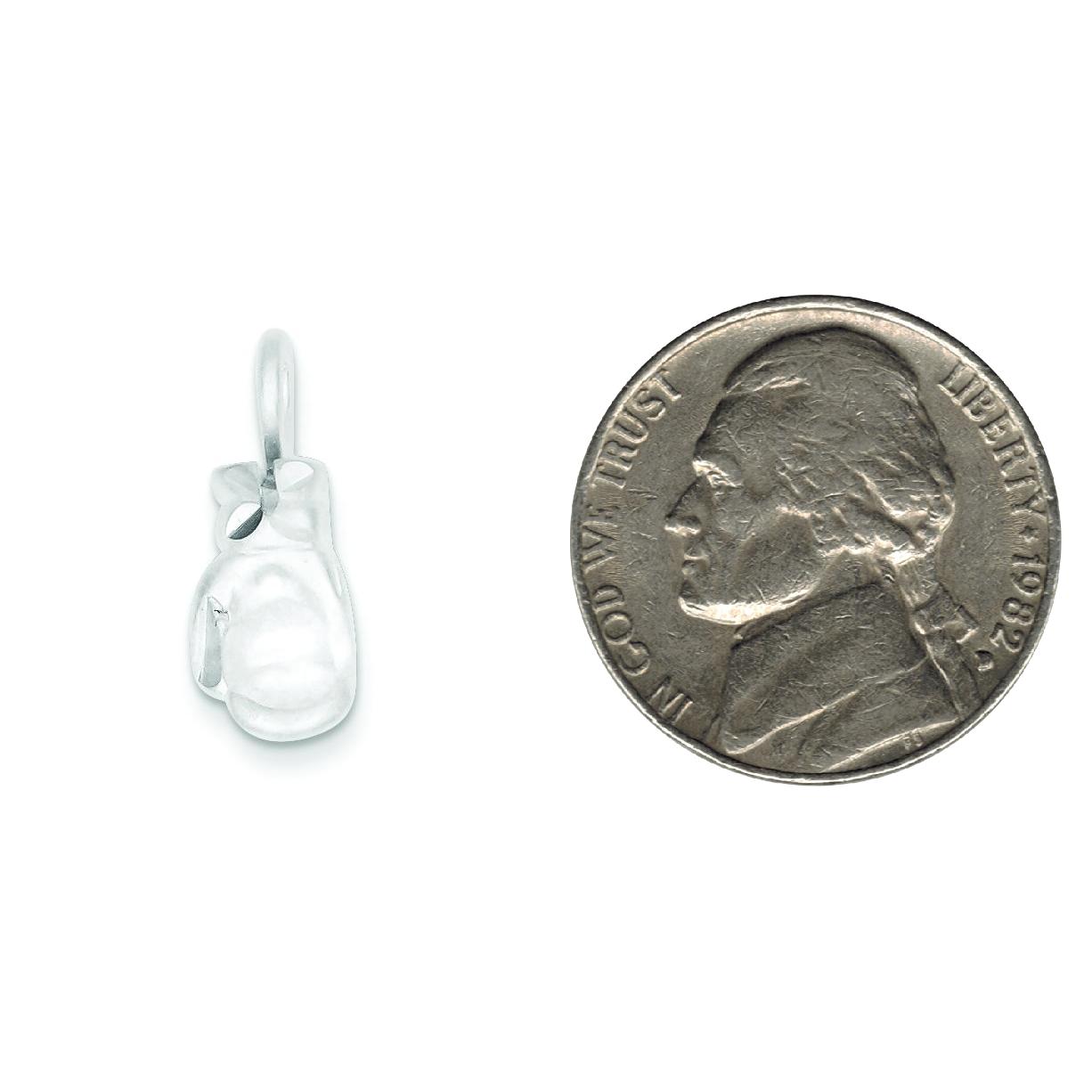 Sterling Silver Boxing Glove Charm Pendant FindingKing Jewerly 20mm x 8mm