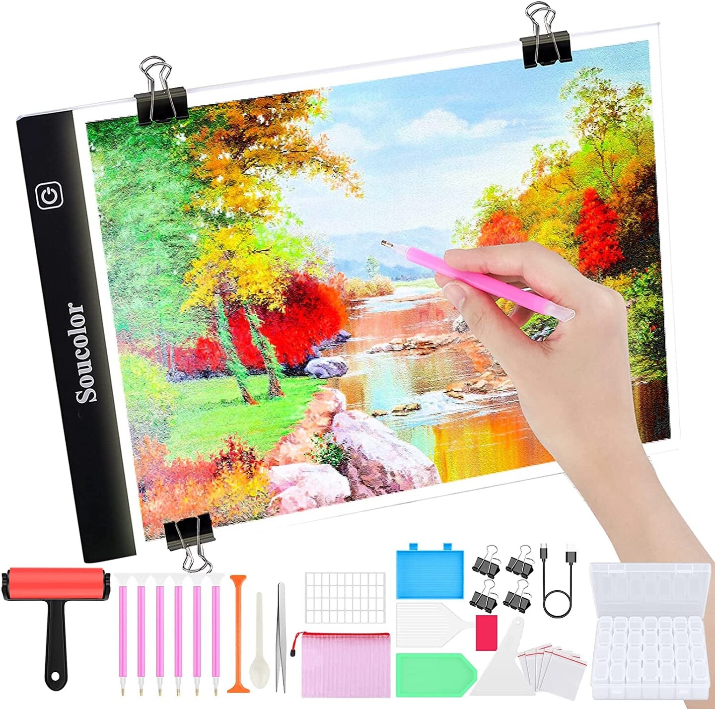 A4 Light Pad 5D Art Supplies Diamond Painting Cross Stitch Tools  Accessories Kit