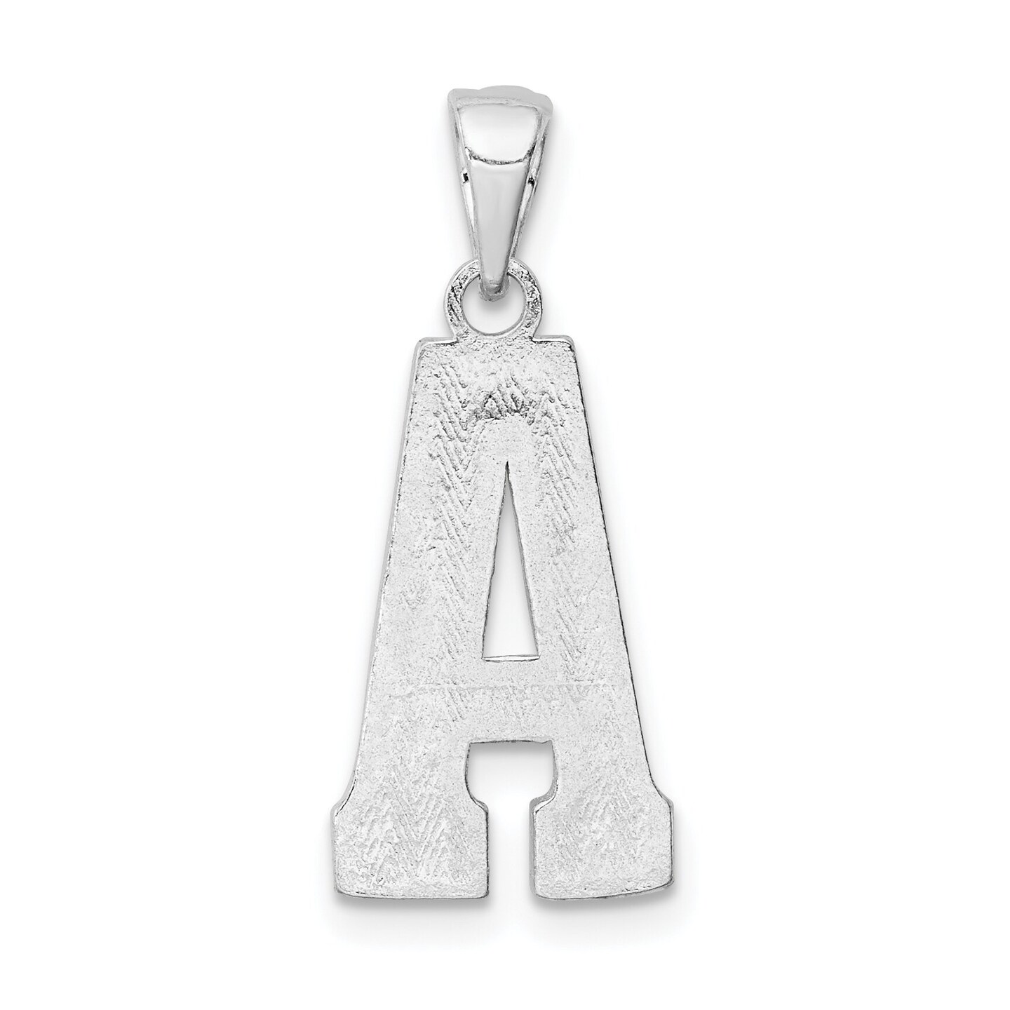 Sterling Silver Initial Letter A Charm Pendant Jewelry 25mm x 10mm