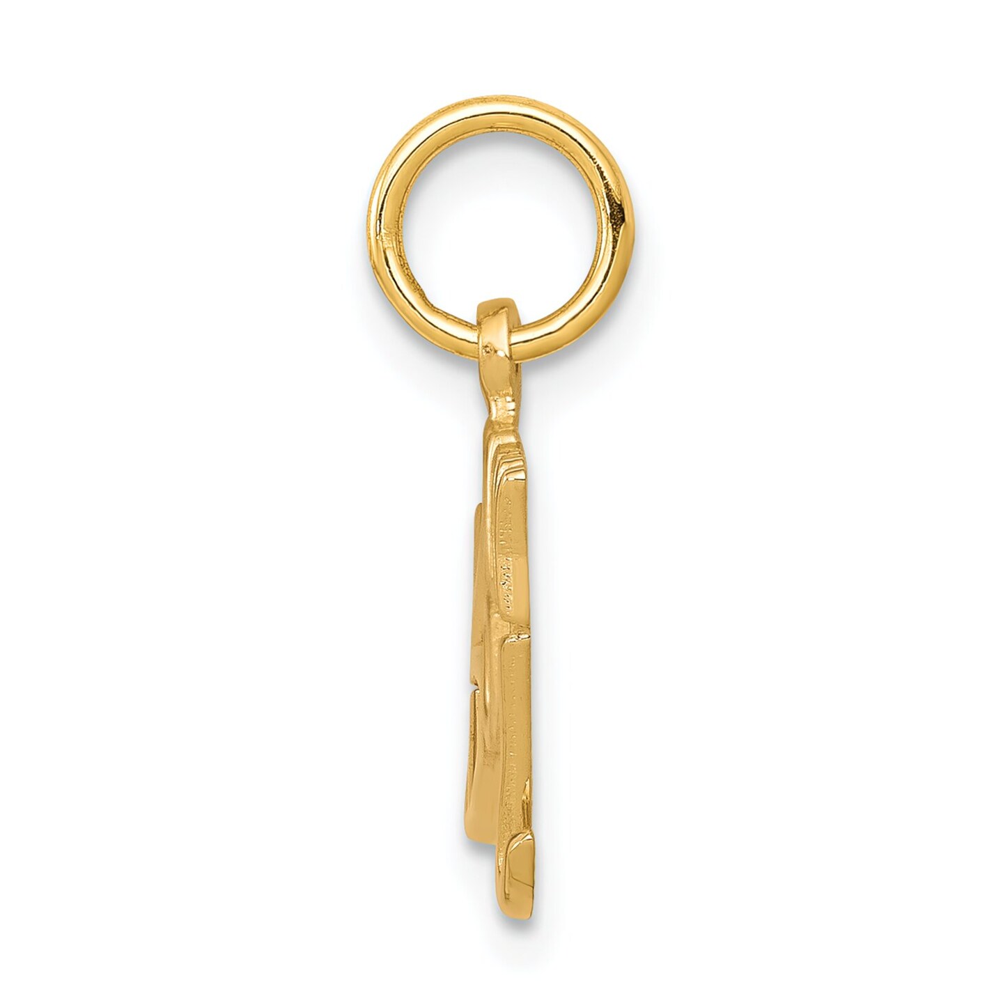 10K Yellow Gold Baby Boy Charm Polished Pendant Jewelry 20mm x 16mm