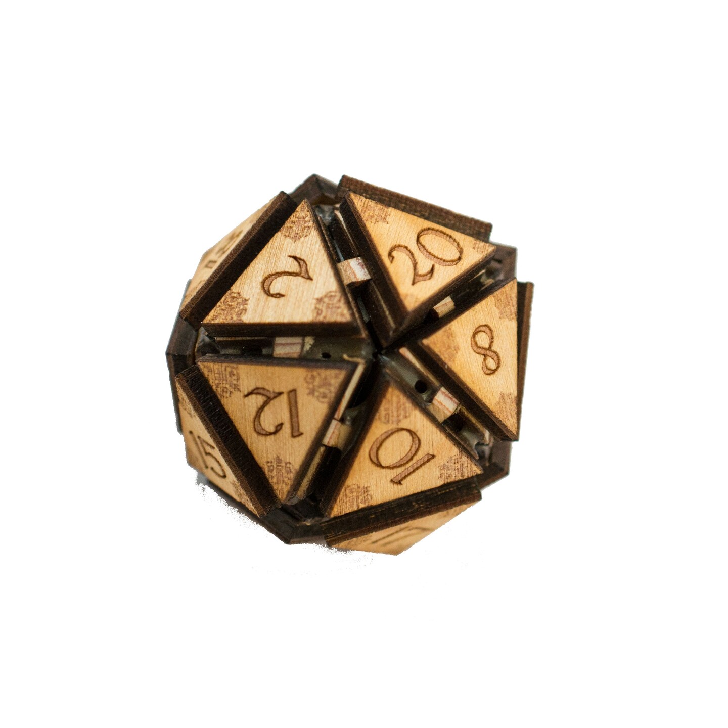 Crafts - 20 Sided Dice - Art Kit - RAW Wood 1.5&#x22;x1.5&#x22;