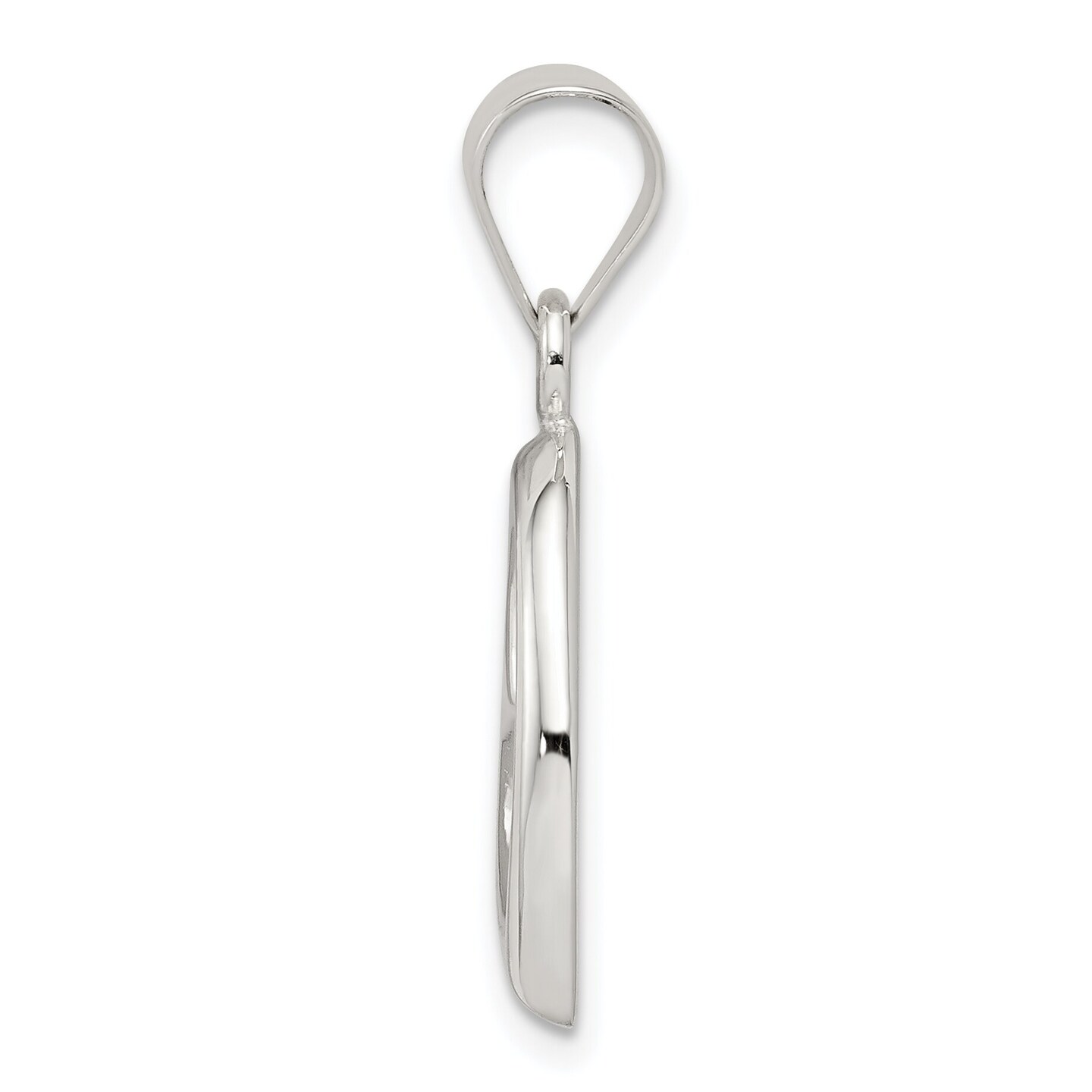 Sterling Silver Heart Pendant Charm Love Jewelry 13mm x 13mm