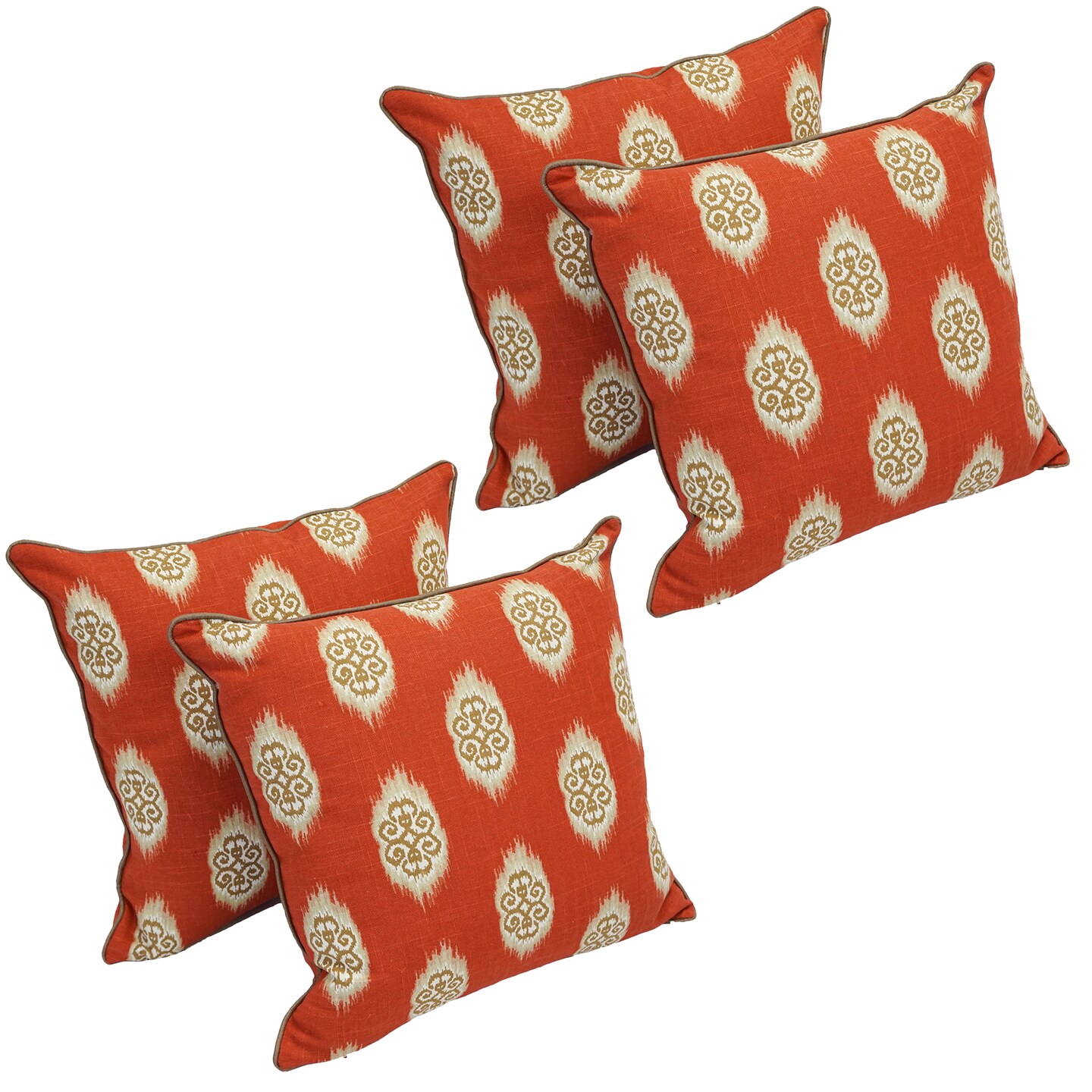 Blazing Needles 18-inch Corded Throw Pillows with Inserts (Set of