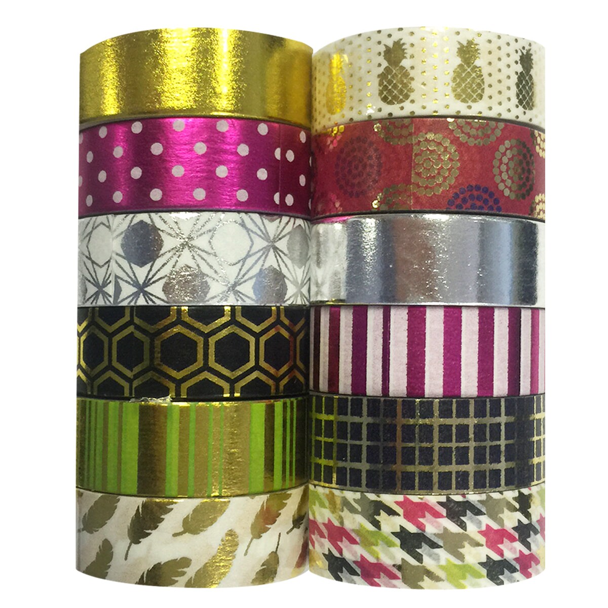 Wrapables Washi Tapes Decorative Masking Tapes, Set of 12, ADSET63