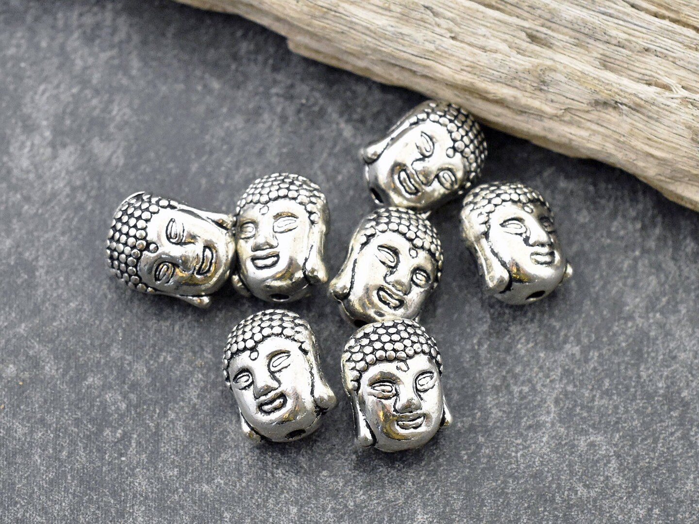 *20*11x9mm  Antique Silver Buddha Head Beads