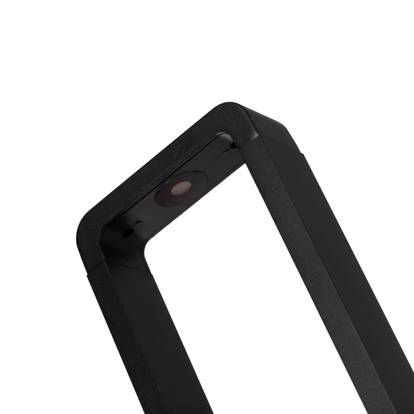 Decorative Driveway Bollard Rectangle LED Garden Light, Large Black Aluminum Pathway Yard Outdoor Light