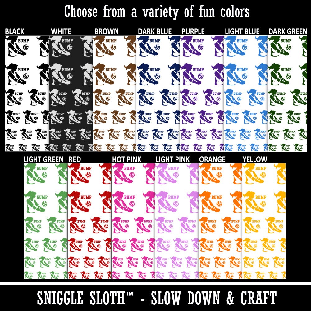 Volleyball Woman Bump Sports Move Temporary Tattoo Water Resistant Fake Body Art Set Collection