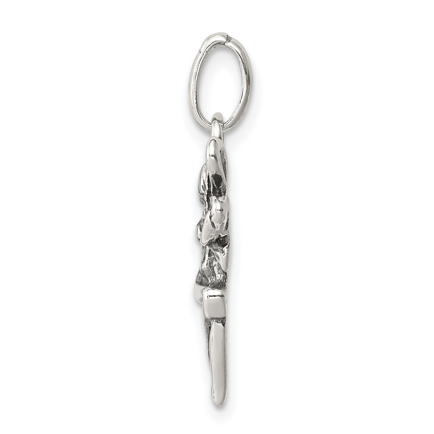 Sterling Silver Fairy Charm Faerie Pendant Jewelry 22mm x 14mm