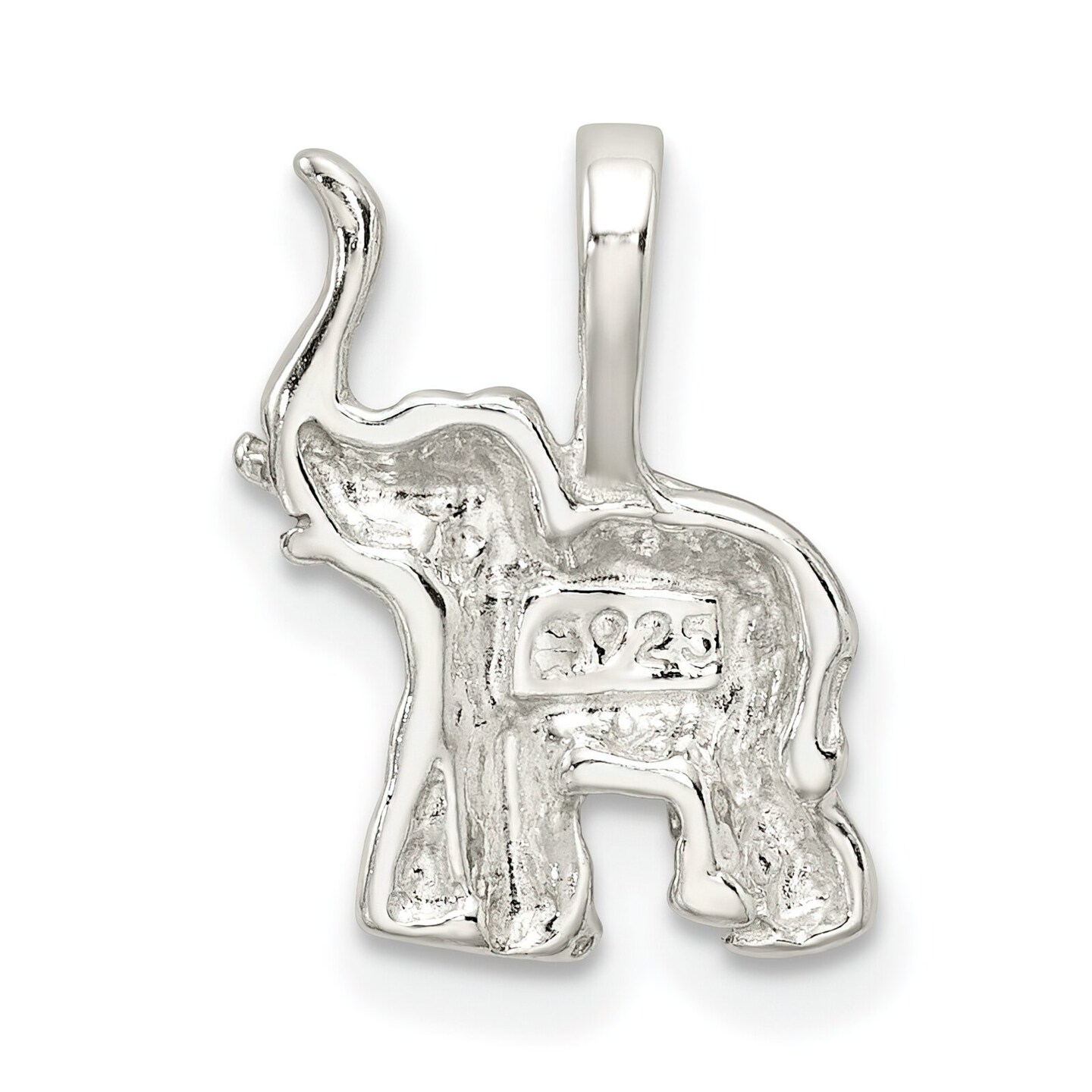 Sterling Silver Elephant Charm Pendant Africa Animal Jewerly 15mm x 10mm