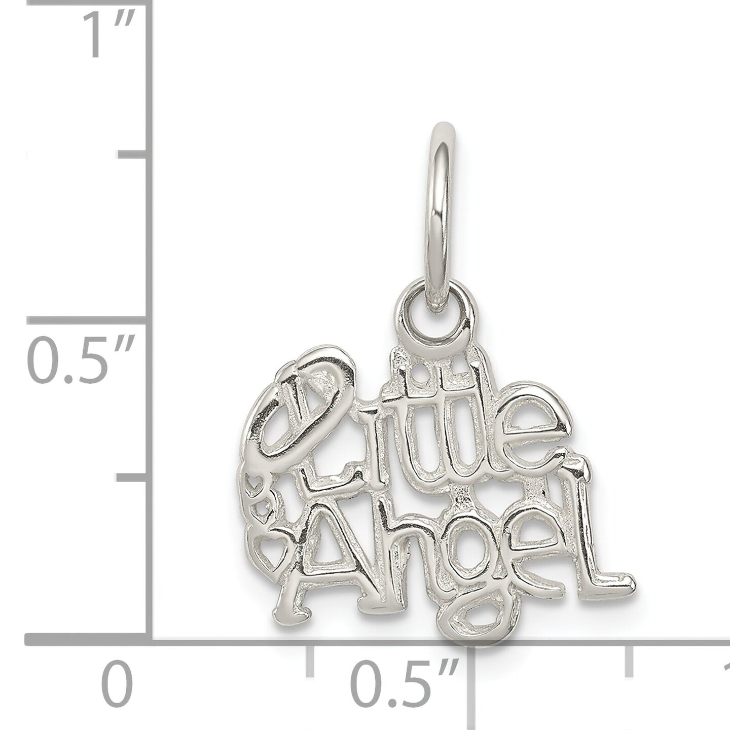 Sterling Silver Little Angel Charm Pendant Jewelry 19mm x 15mm