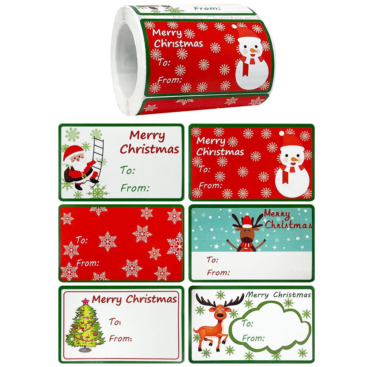 Christmas sticky deals labels