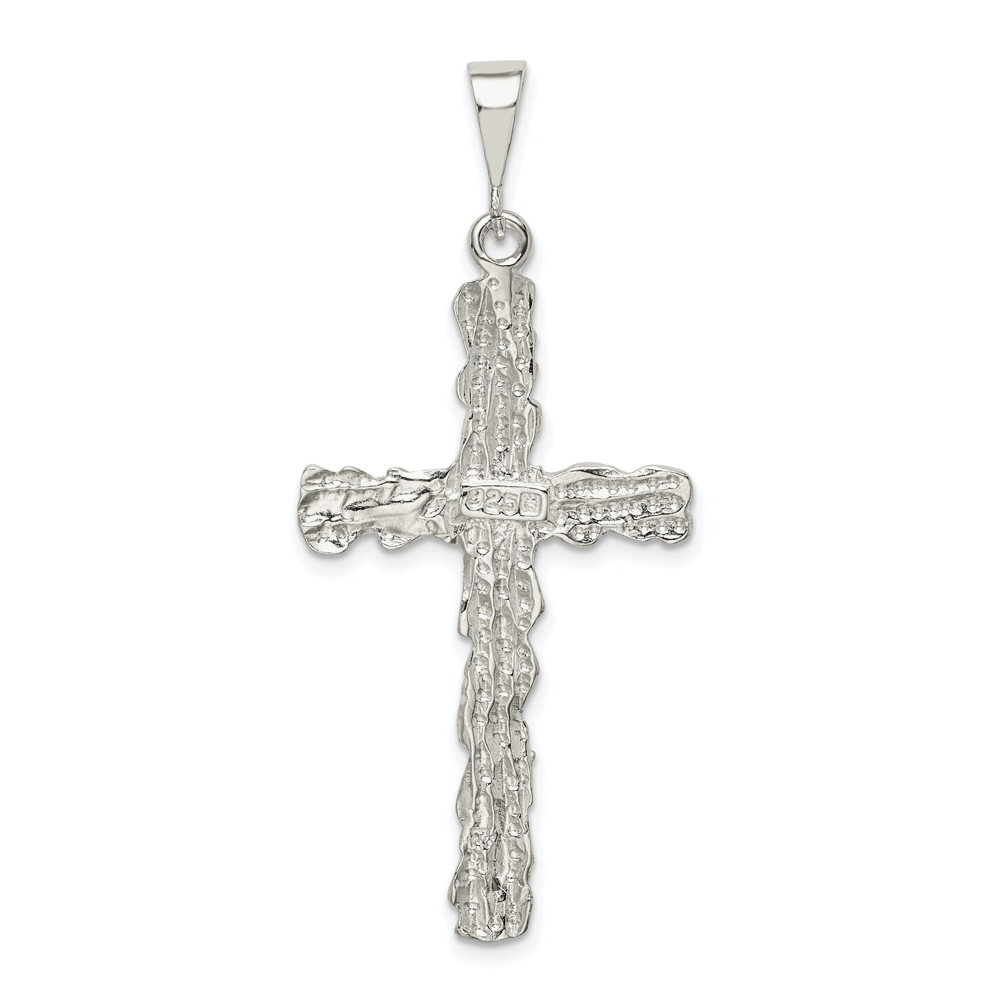 Sterling Silver Cross Pendant Religious Jewelry 53.8mm x 23.6mm